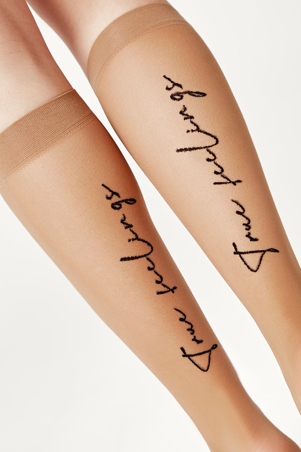 Fantasy Knee Highs Conte True Love with Elastic Band and Printed Design