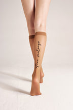 Fantasy Knee Highs Conte True Love with Elastic Band and Printed Design