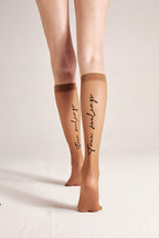 Fantasy Knee Highs Conte True Love with Elastic Band and Printed Design