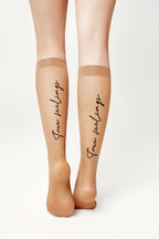 Fantasy Knee Highs Conte True Love with Elastic Band and Printed Design