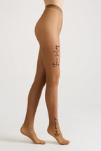 Fantasy Tights Conte True Love with Tattoo Style Print