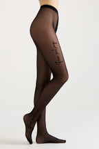 Fantasy Tights Conte True Love with Tattoo Style Print