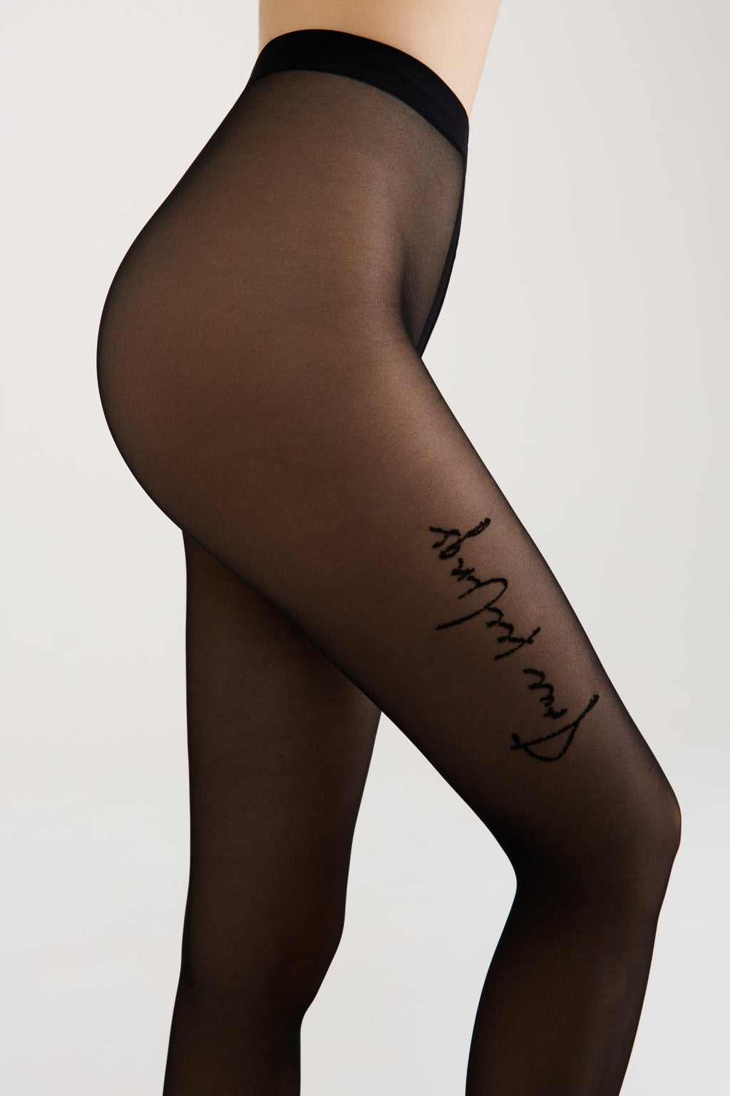 Fantasy Tights Conte True Love with Tattoo Style Print