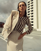 Striped Silky Blouse