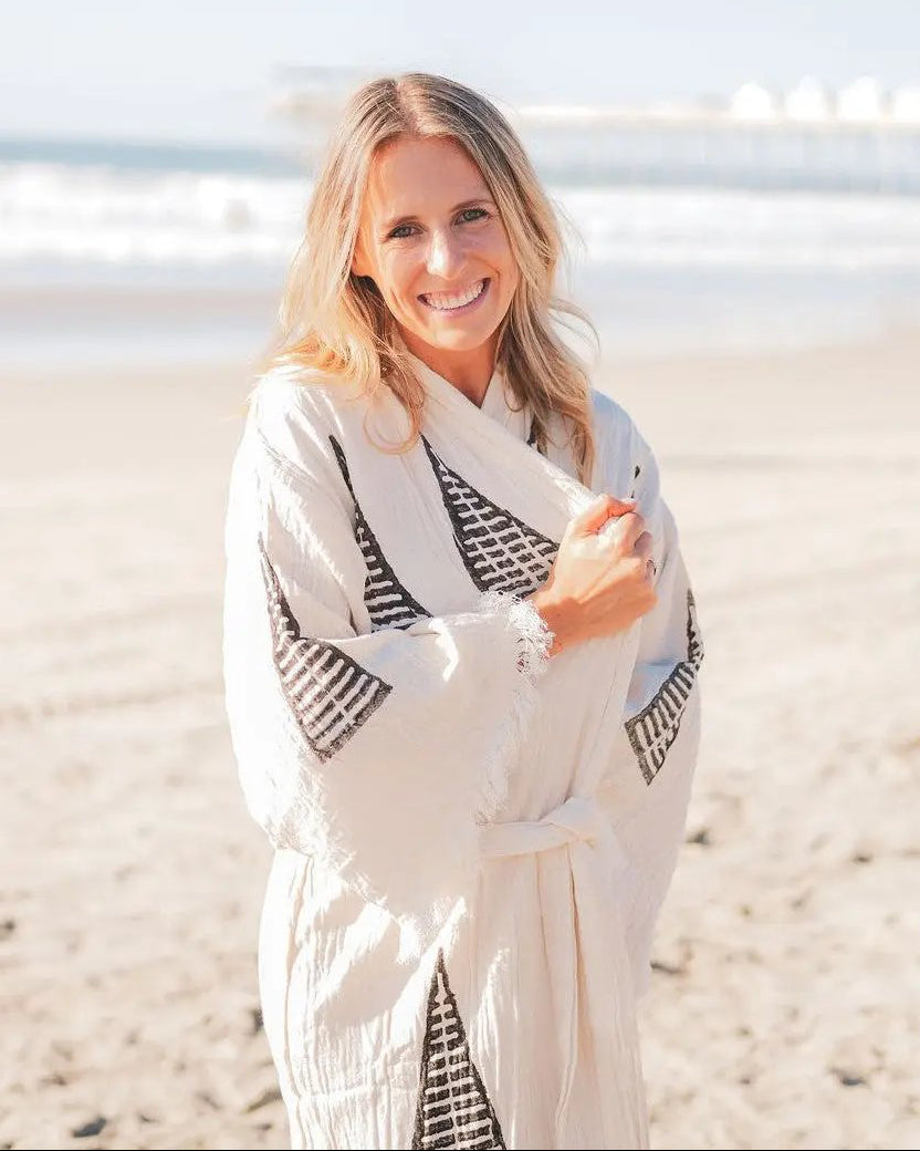 Soft Lightweight Turkish Cotton Kimono Robe