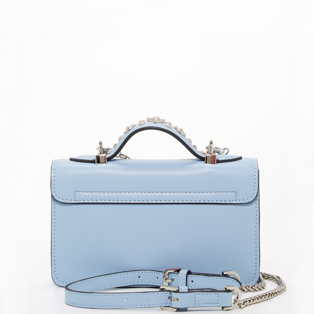 SUSU Studded Small Leather Crossbody Bag | Sky Blue Purse