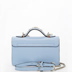 SUSU Studded Small Leather Crossbody Bag | Sky Blue Purse
