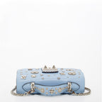 SUSU Studded Small Leather Crossbody Bag | Sky Blue Purse