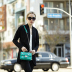 Small Leather Crossbody Bag | Green Purse