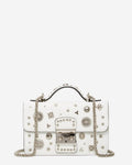 White Purse Small Leather Crossbody Bag