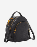 SUSU Small Black Leather Backpack Purse for Women Convertible Crossbody Bag