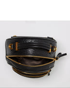 SUSU Small Black Leather Backpack Purse for Women Convertible Crossbody Bag
