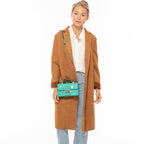 Small Leather Crossbody Bag | Green Purse