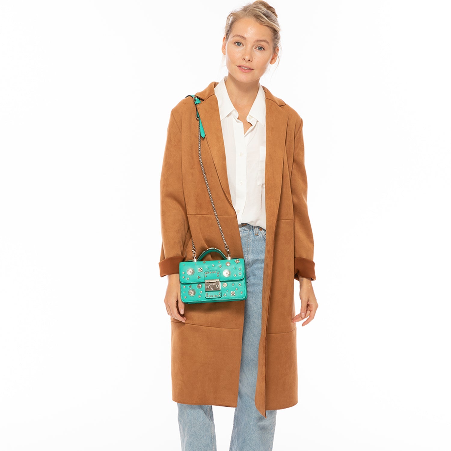 Small Leather Crossbody Bag | Green Purse