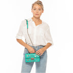 Small Leather Crossbody Bag | Green Purse