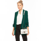 White Purse Small Leather Crossbody Bag