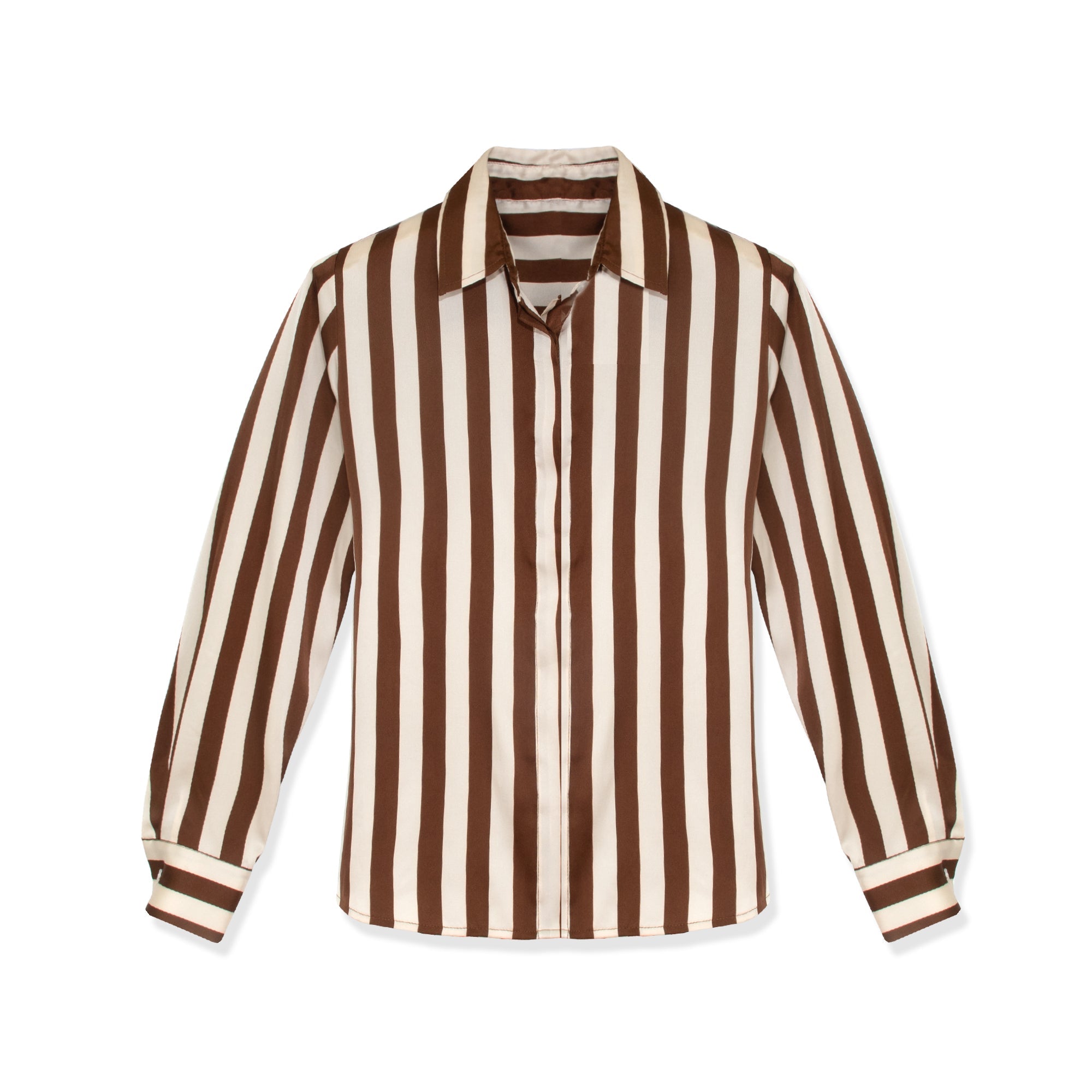 Striped Silky Blouse