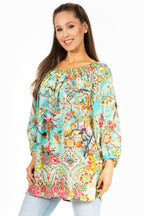 Sakkas Darsy Women's Floral Print Top | Pirate Boho Style
