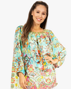 Sakkas Darsy Women's Floral Print Top | Pirate Boho Style