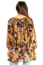 Sakkas Darsy Women's Floral Print Top | Pirate Boho Style