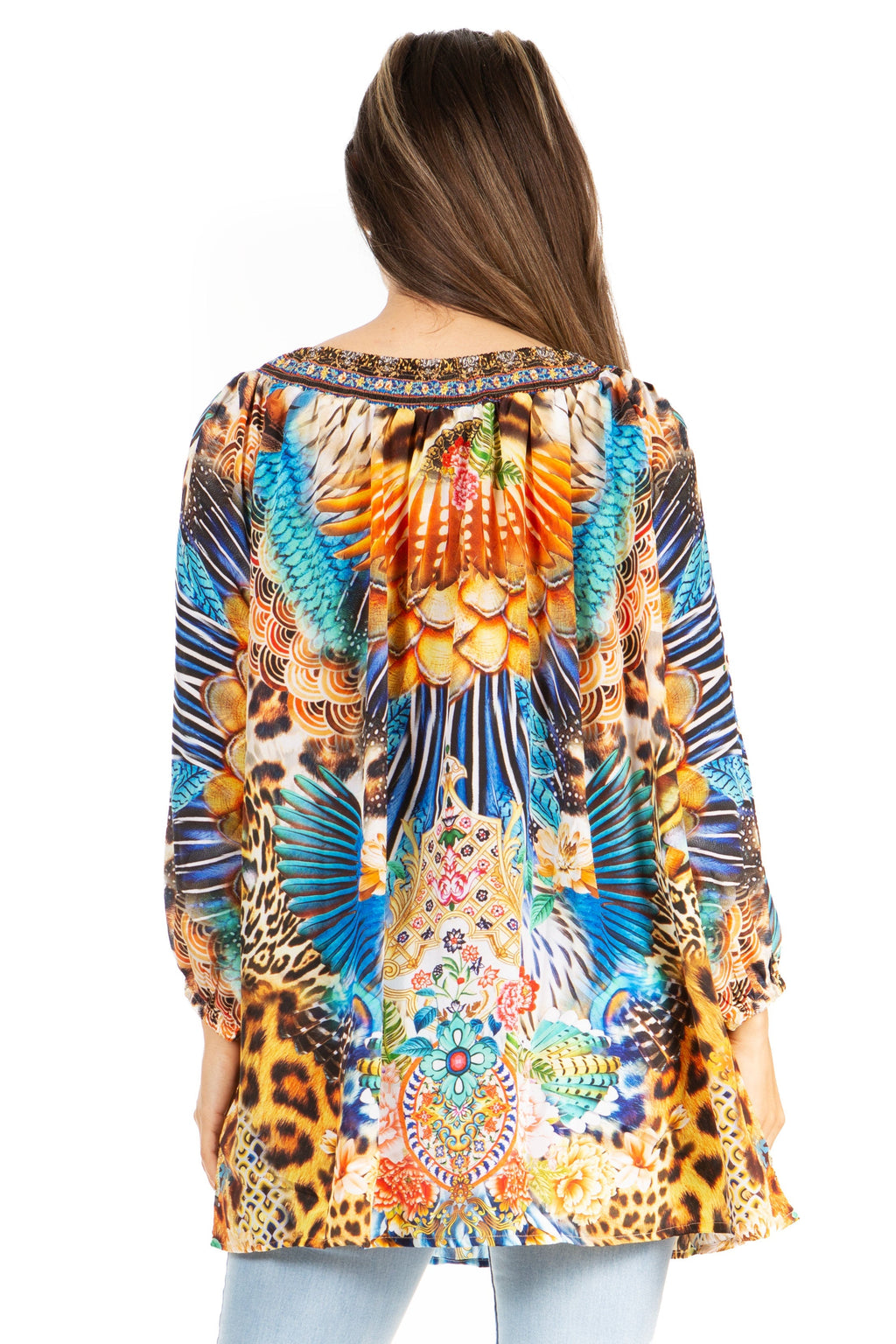 Sakkas Darsy Women's Floral Print Top | Pirate Boho Style