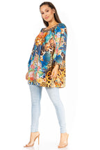 Sakkas Darsy Women's Floral Print Top | Pirate Boho Style