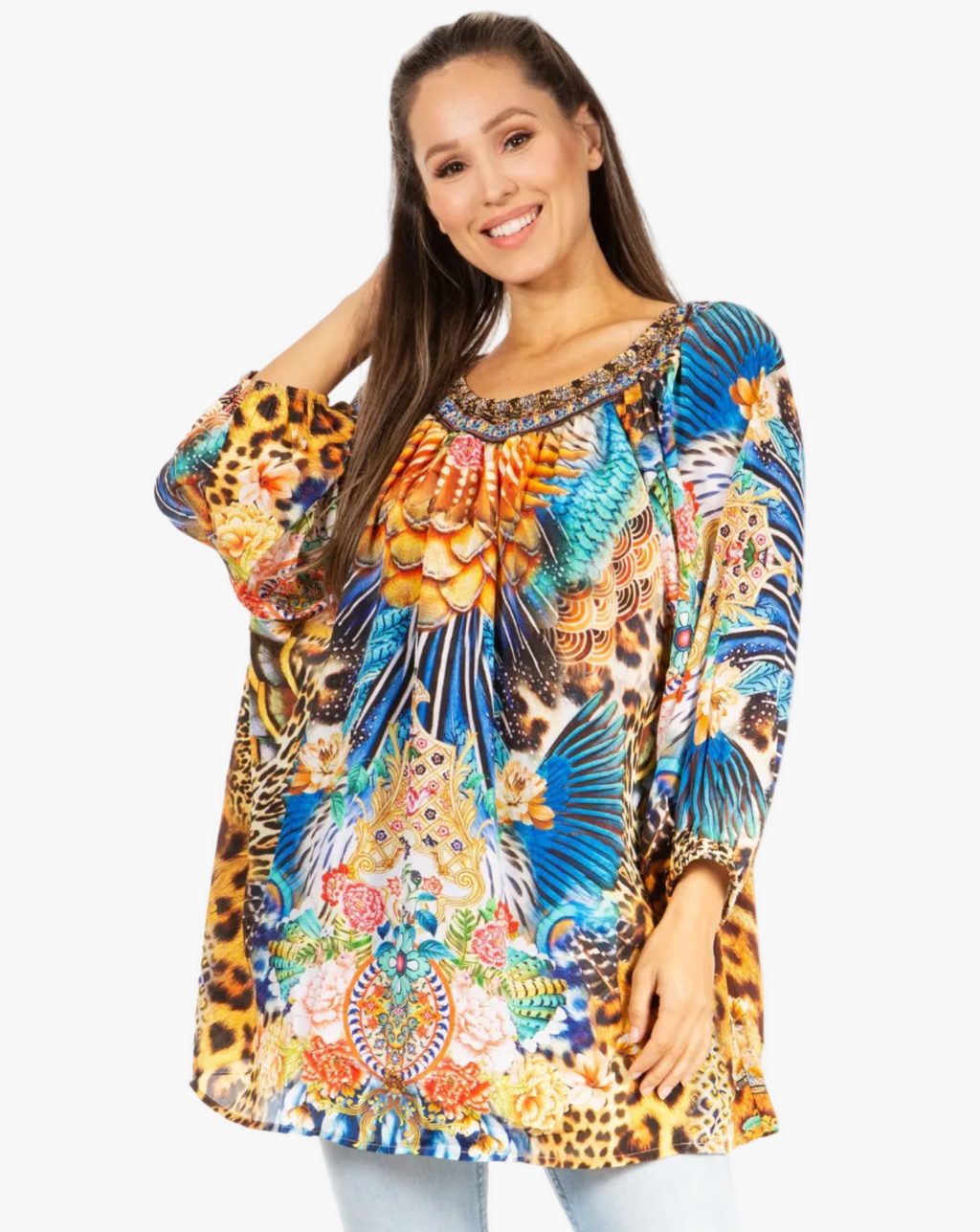 Sakkas Darsy Women's Floral Print Top | Pirate Boho Style