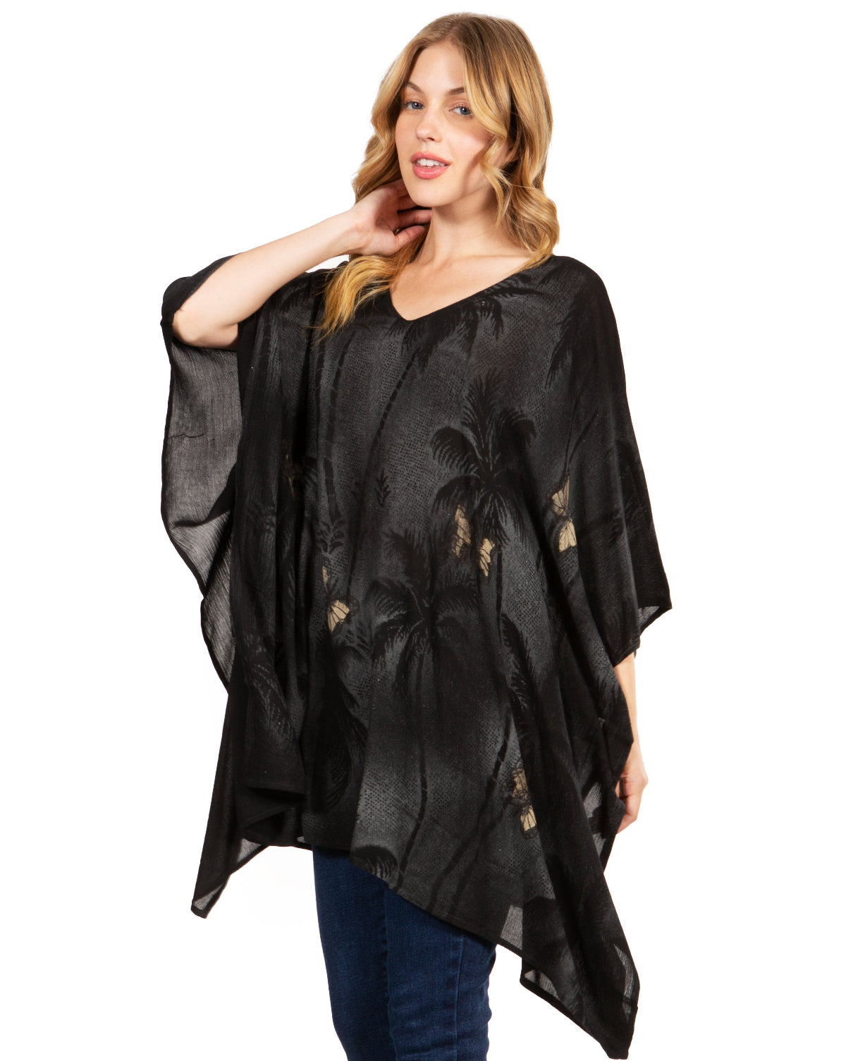 Adalwin Third Tie Dye Desert Sun Circle Tunic Top Blouse with Embroidery