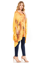 Adalwin Third Tie Dye Desert Sun Circle Tunic Top Blouse with Embroidery