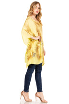 Adalwin Third Tie Dye Desert Sun Circle Tunic Top Blouse with Embroidery
