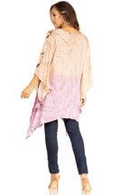 Adalwin Third Tie Dye Desert Sun Circle Tunic Top Blouse with Embroidery