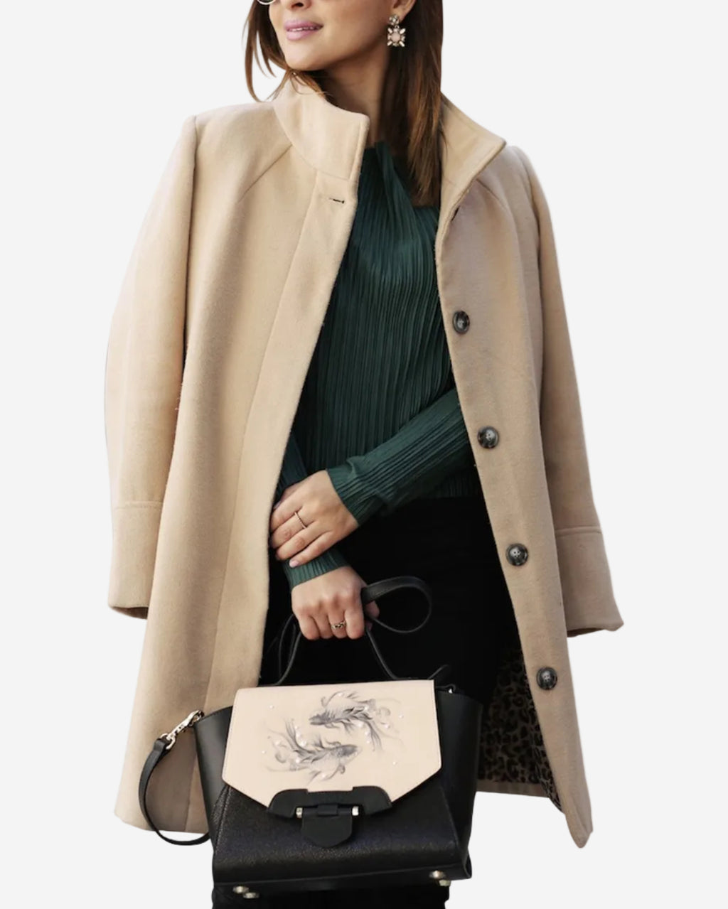 Koi Small Black Satchel