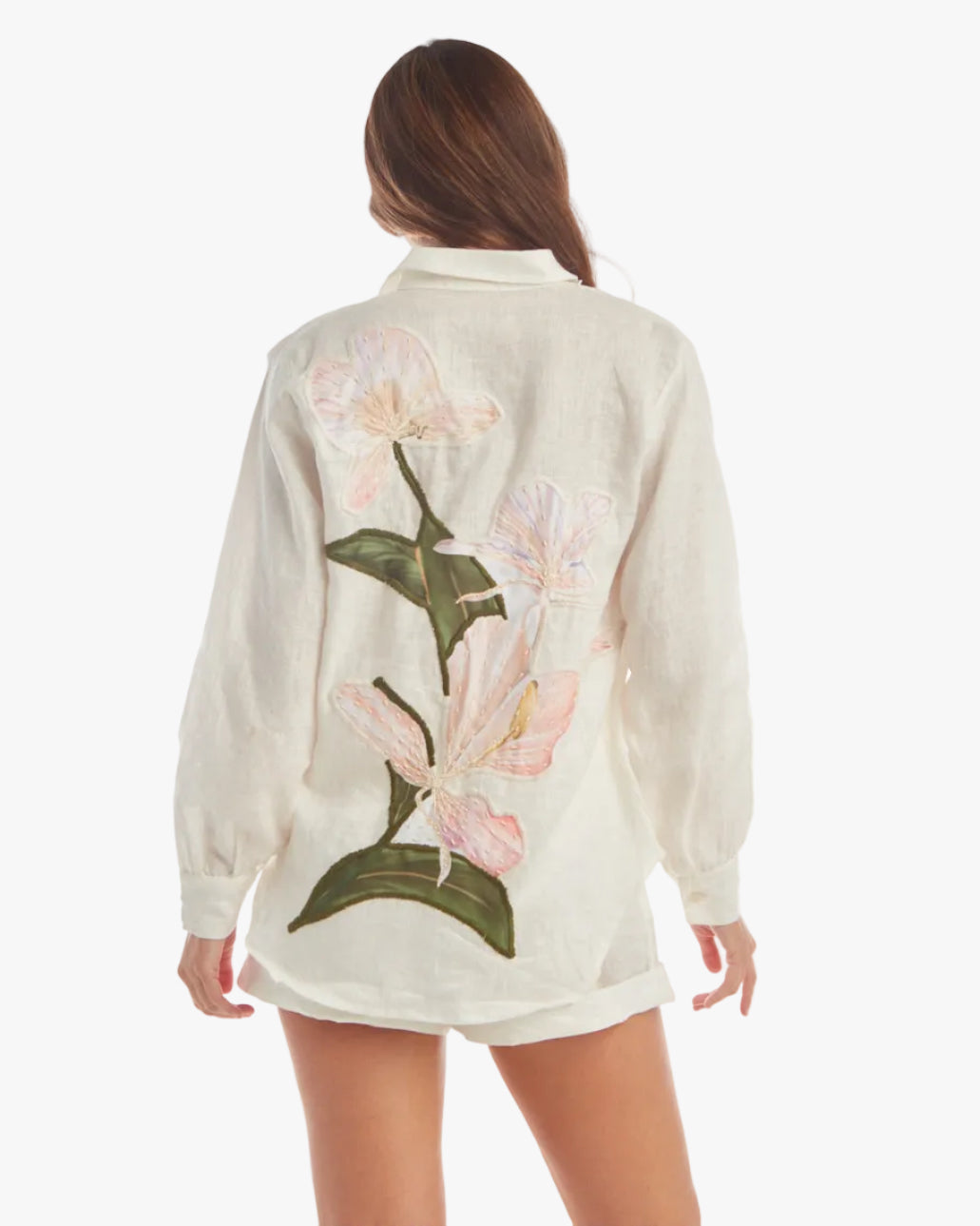 Floral Shirt White