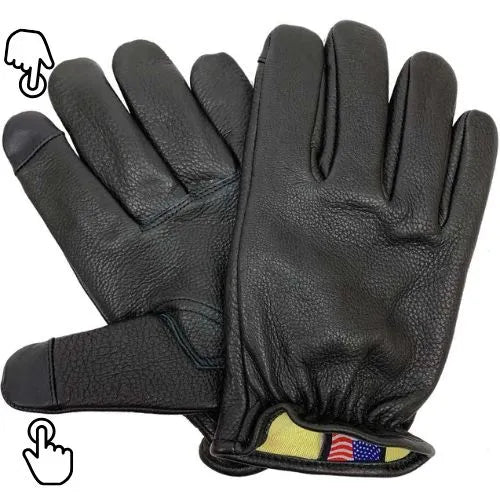 Legendary Deerskin Aramid Lined Short Wrist Touchscreen Gloves