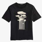 Graphic Short Sleeve Roll Neck T-Shirt