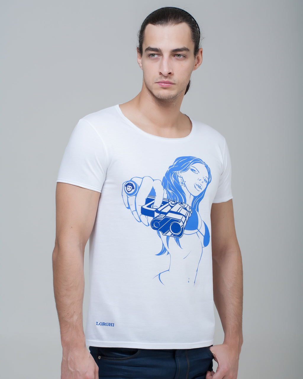 POPLINE Gunshot Short Sleeve Tee