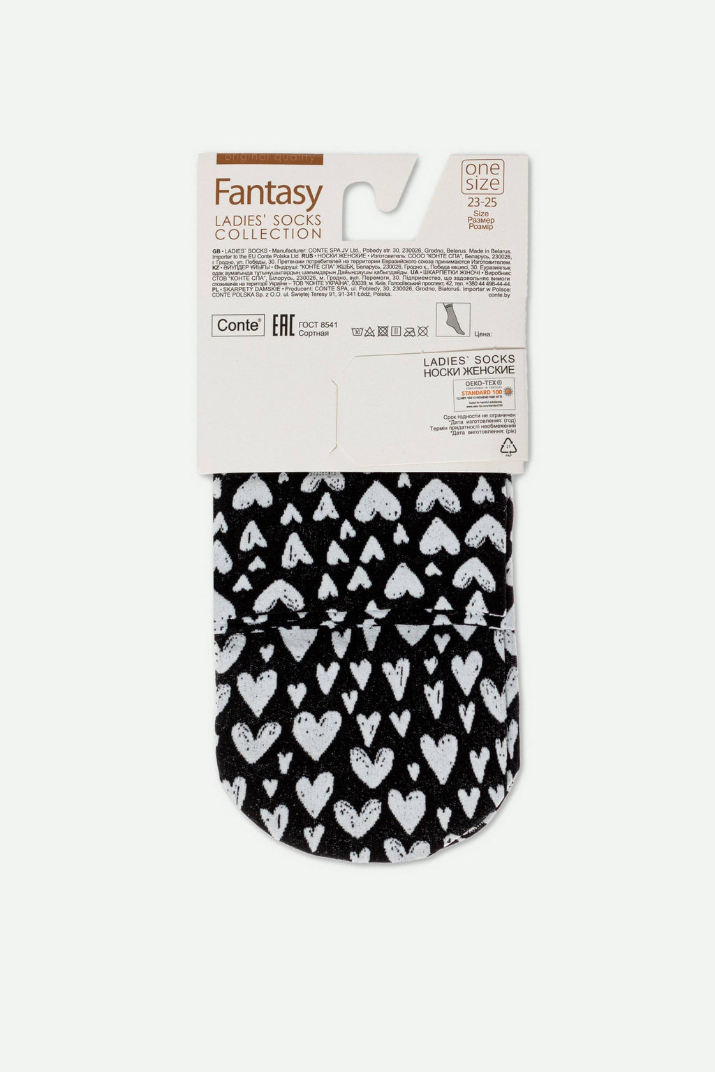 Socks Conte Fantasy | Heart Pattern