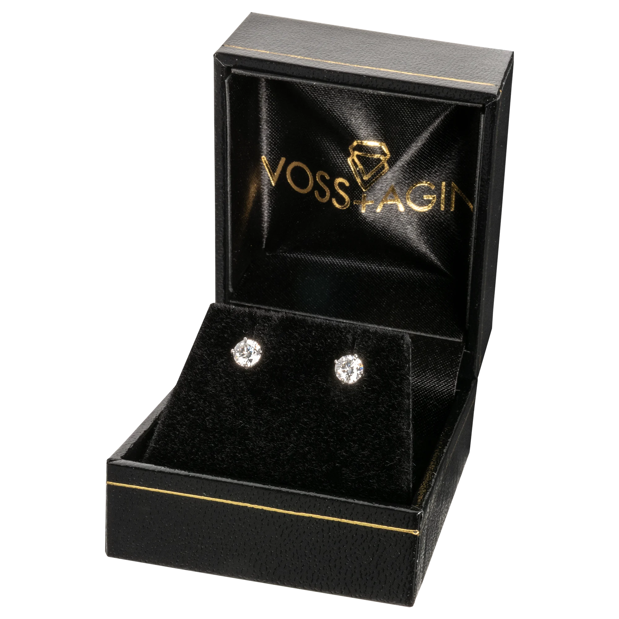 3.00 CTW Lab Diamond Stud Earrings | 14K Gold | G-VS Round Cut | AGI Certified