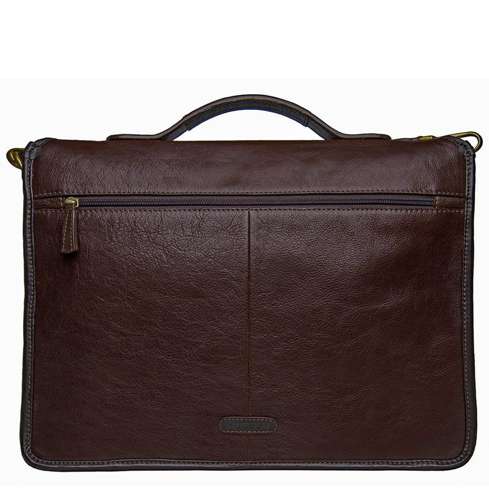 Hidesign Harrison Buffalo Leather Laptop Briefcase | Cognac