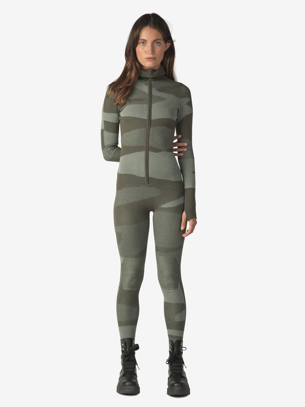 Merino Airwarm Bodysuit | Stone Green