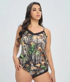 Women's Camo Stretch Camisole | WoodLand Hunting Tank Top Wilderness Dreams