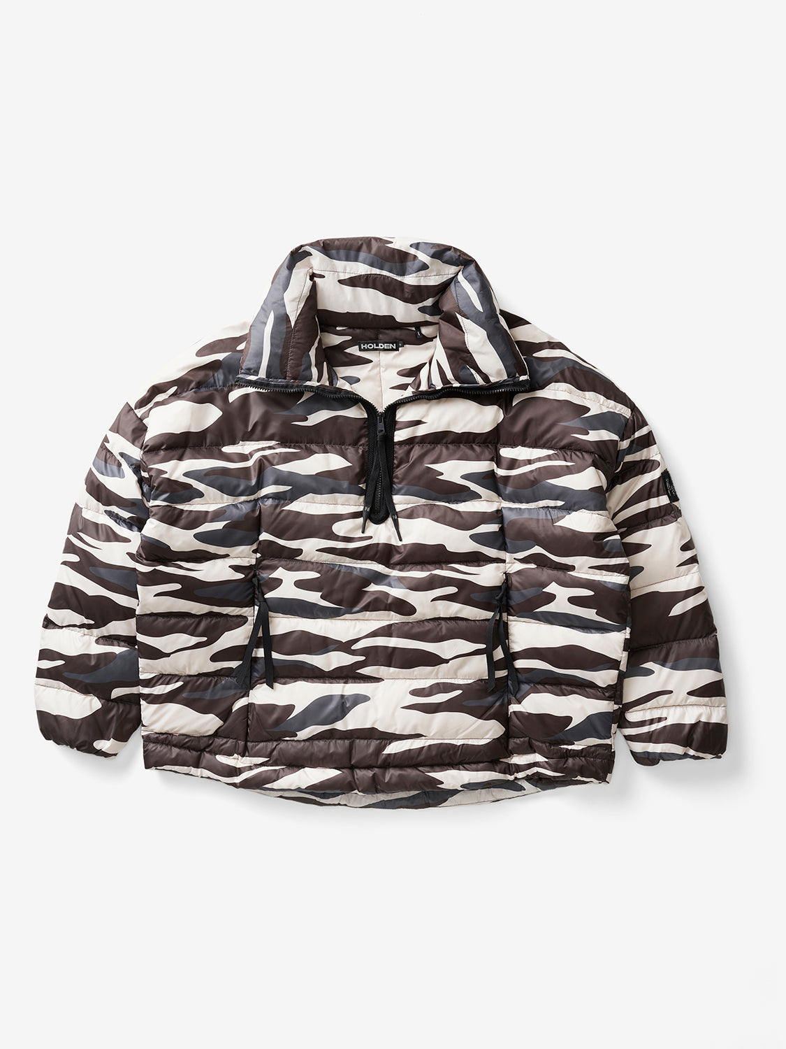 Down Half Zip Jacket | Zebra