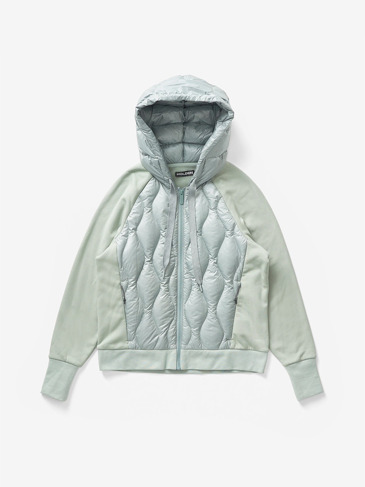 Down Zip Hoodie | Slate Gray