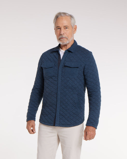 Abuelo Quilted Magnetic Jacket in Blue Heather