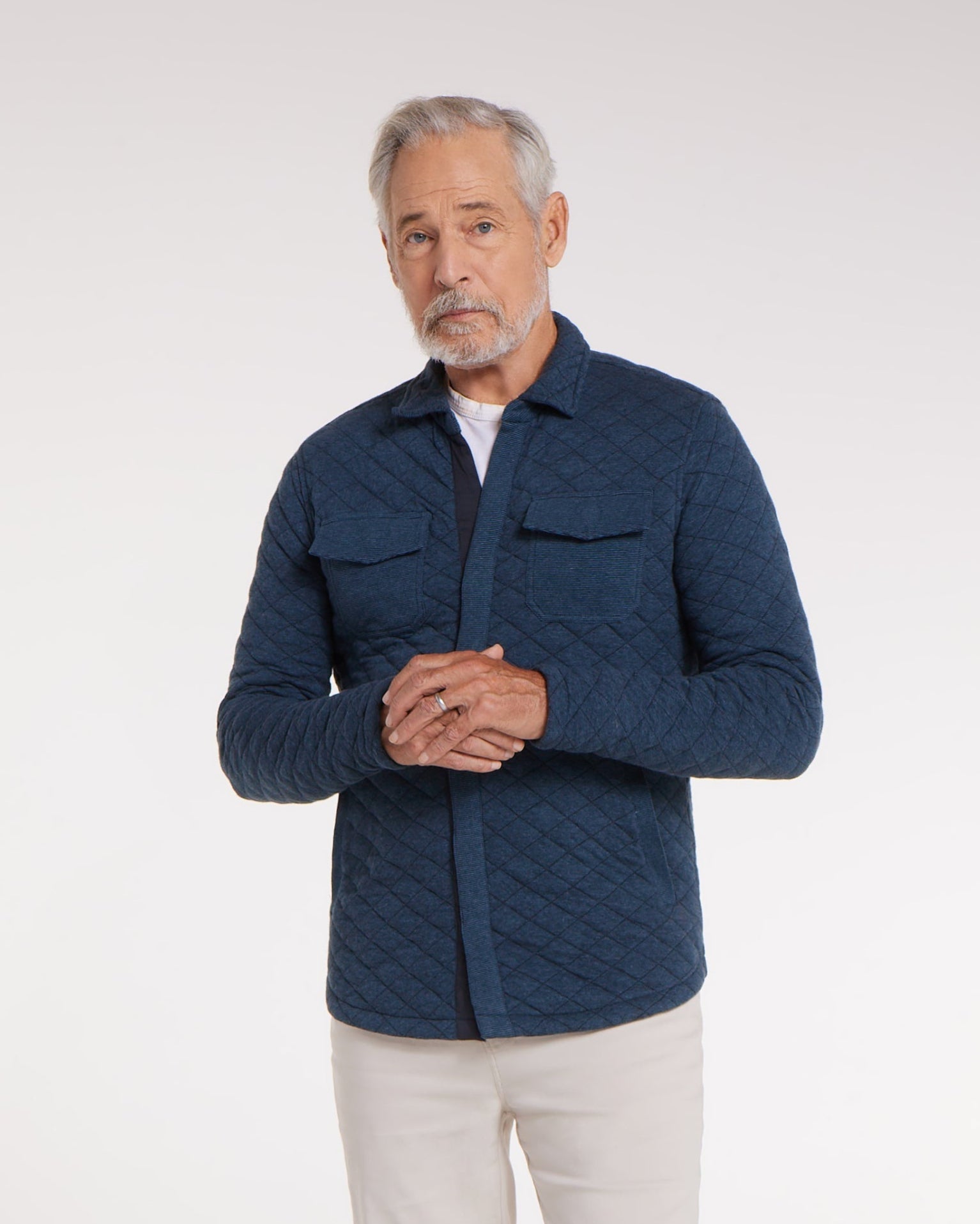 Abuelo Quilted Magnetic Jacket in Blue Heather
