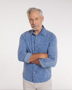 Joe Woven Magnetic Shirt in Chambray