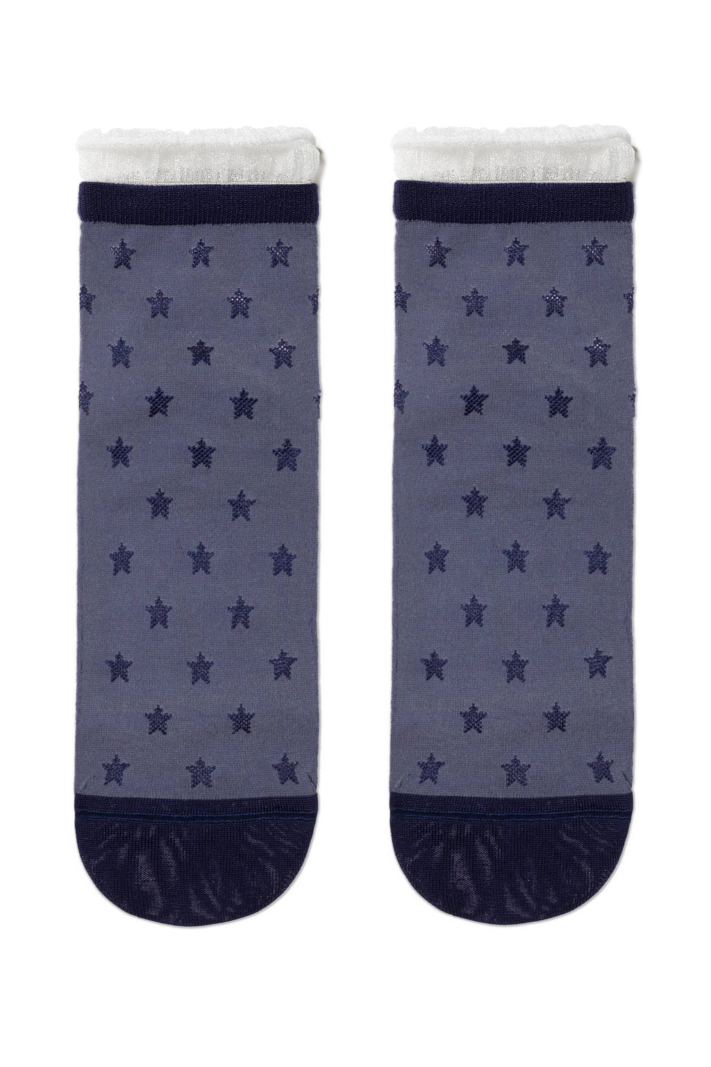 Conte Socks Classic 491 | Glossy Pattern and Decorative Transparent Mesh