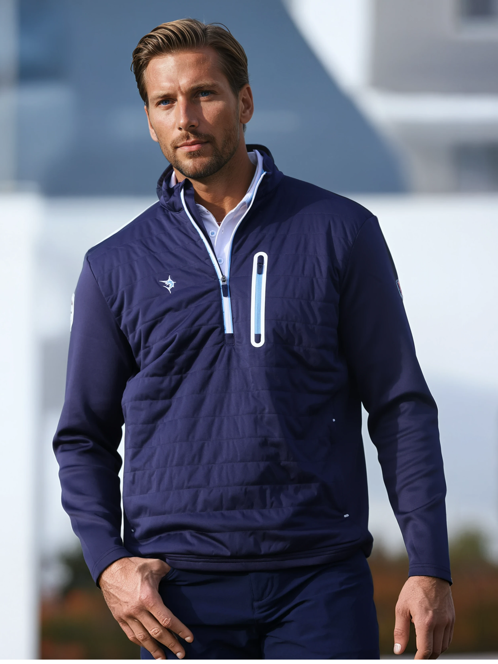 Hampton Pullover Technical Layer | Navy