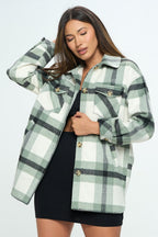 Sage Vegan Wool Shacket Getting Limited