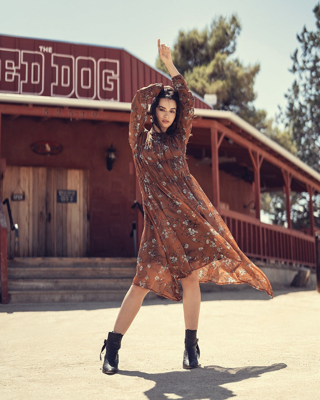 Floral Rust Dress